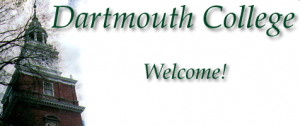 Welcome to Dartmouth College banner with Baker Tower